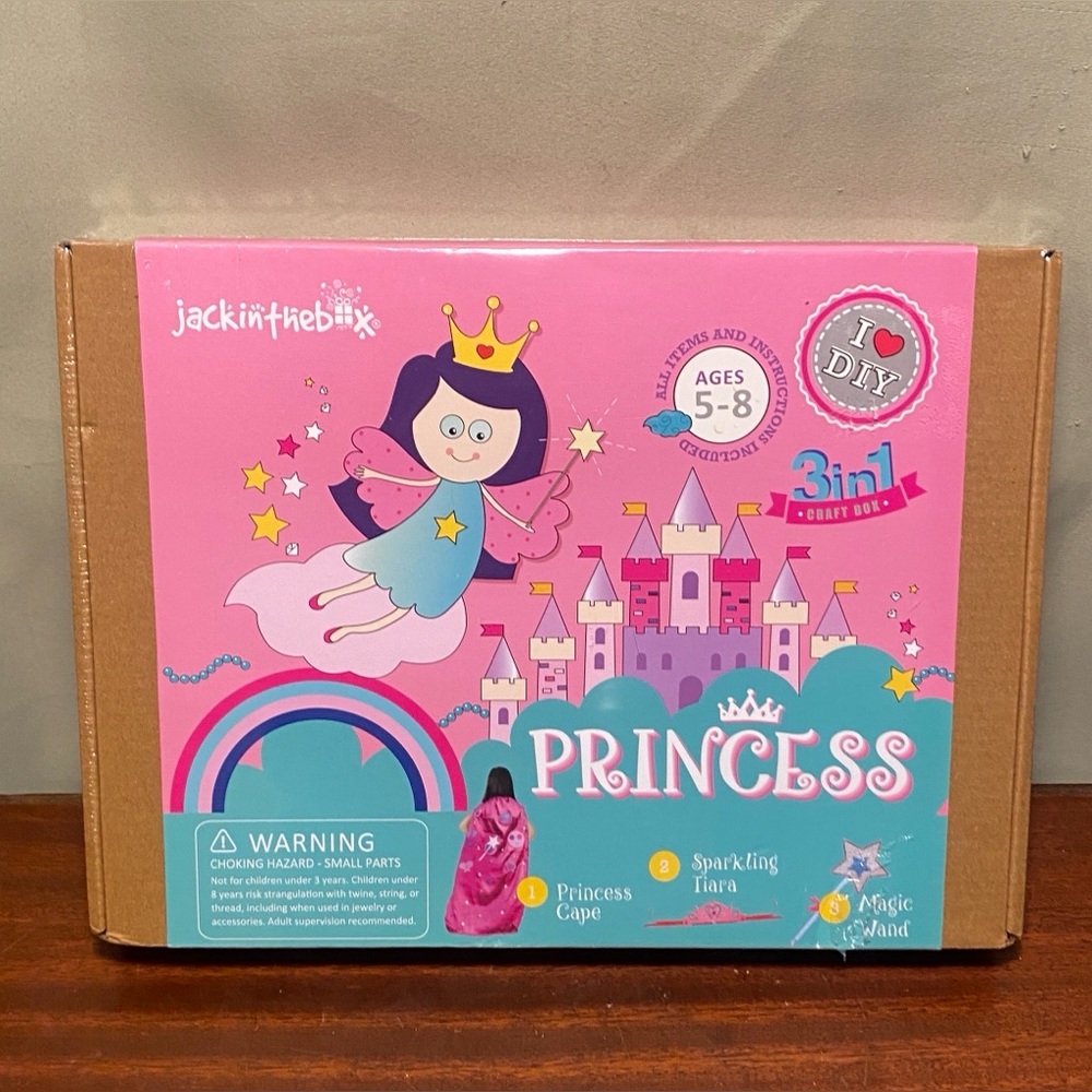 Princess Jack In The Box 3  in 1 DIY Craft Set - NEW